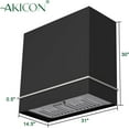 thumbnail image 3 of Akicon Range Hood 30 Inch, 600 CFM Stainless Steel Vent Hood with Powerful Range Hood Insert, Modern Square Kitchen Hood with 3 Speed Control, LED Lights, Baffle Filters, Wall Mounted (AK-HS30HA-JBN), 3 of 5