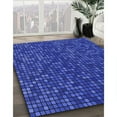 thumbnail image 3 of Ahgly Company Tapis Rond Lavable en Machine Intérieur Ruban Bleu Transitionnel, 6 Pieds Rond, 3 of 7