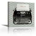 thumbnail image 1 of Vintage Analog Typewriter - Contemporary Fine Art Giclee on Canvas Gallery Wrap - wall décor - Art painting - 24 x 24 Inch - Ready to Hang, 1 of 2