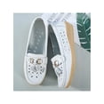 thumbnail image 5 of Fangasis Nurse Flats Comfort Loafers Bow-Knot Casual Shoes Work Lightweight Walking White 9, 5 of 9
