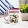 thumbnail image 2 of Happy New Year with Miniature American Shepherd Fireworks Holiday Xmas Winter 2025 11oz Accent Two-tone Mug MAS Dog Lover Gifts Coffee Tea Cup - 00025, 2 of 5