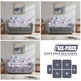 thumbnail image 5 of TSOVTHRID Butterfly Cherry Blossom Print Loveseat Recliner Cover, 6-Piece Reclining Loveseat Covers with Elastic Bottom Sofa Furniture Protector for Pet Dog, 5 of 7