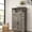 Rustic Grey, variant on Farmhouse Storage Cabinet with Drawers and Shelf, Freestanding Kitchen Pantry Hutch for Kitchen, Living Room, Home Office, Rustic Grey