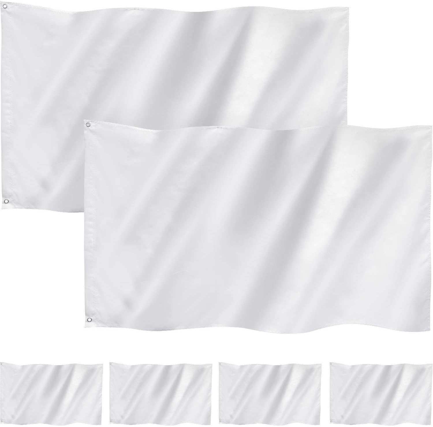 3'x 5' Solid Color Large Blank Plain Flag House Polyester Banner With 2 Grommets 