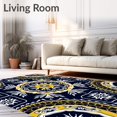 thumbnail image 2 of ODIKA 8'x10' Machine Washable Non-Slip Area Rug, Snowflake Design Winter Celebration Floor Coverings High Traffic Rug with Pad, Black, 620854, 2 of 8