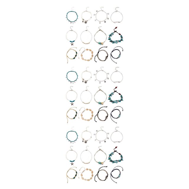 Sonducket Ankle Bracelets Rice Bead Beach Exquisite Jewelry Anklets Body Exquisite Comfortable Durable Girls for Dress Decoration Tipo 1 3Conjunto
