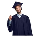 thumbnail image 1 of Liyamei Ensemble de Robe de Collation des Grades Unisexe Adulte avec Chapeau et Pompon Bleu g, 1 of 5