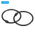 thumbnail image 3 of Unique Bargains 45mm Loose Leaf Binder Rings, 18 Pack 3mm Metal Flash Card Book Binding Rings for Key Chain Card, Black, 3 of 7