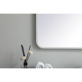 thumbnail image 4 of Soft corner metal rectangular mirror 36x36 inch in White, 4 of 7