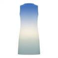 thumbnail image 6 of qucoqpe Womens Summer Sleeveless Tank Dress V Neck Side Slit Gradient Color Sundress Casual Loose Vacation Mini Dress, 6 of 7