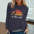 thumbnail image 1 of EQWLJWE Chemises à Manches Longues pour Femmes Lot Mode T-Shirt Décontracté à Manches Longues Imprimé de Printemps pour Femmes Col Rond Hauts Vêtements d'Automne pour Femmes, 1 of 6