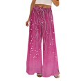 thumbnail image 6 of kaondbfi Dress Pants Women Petite High Waisted Wide Leg Summer Beach Vacation Women's Pants Casual Trousers, 6 of 8