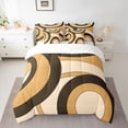 thumbnail image 2 of Homewish Minimalist Circle Stripes Bedding Comforter Set 7-Piece for Children Teens Adults,Vintage Aesthetic King Bedding Sets,Abstract Geometric Ultra Soft Bed Sheets,Lightweight Room Decor, 2 of 8