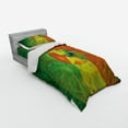 thumbnail image 3 of Ambesonne Psychedelic Bedding Set 4 Pcs, Abstract Surreal, Queen, Green Yellow, 3 of 3