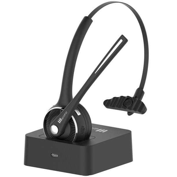 Willful M9A Bluetooth Headset with Noise Canceling Mic Wireless Headset for Truck Driver Call Center Office PC Skype