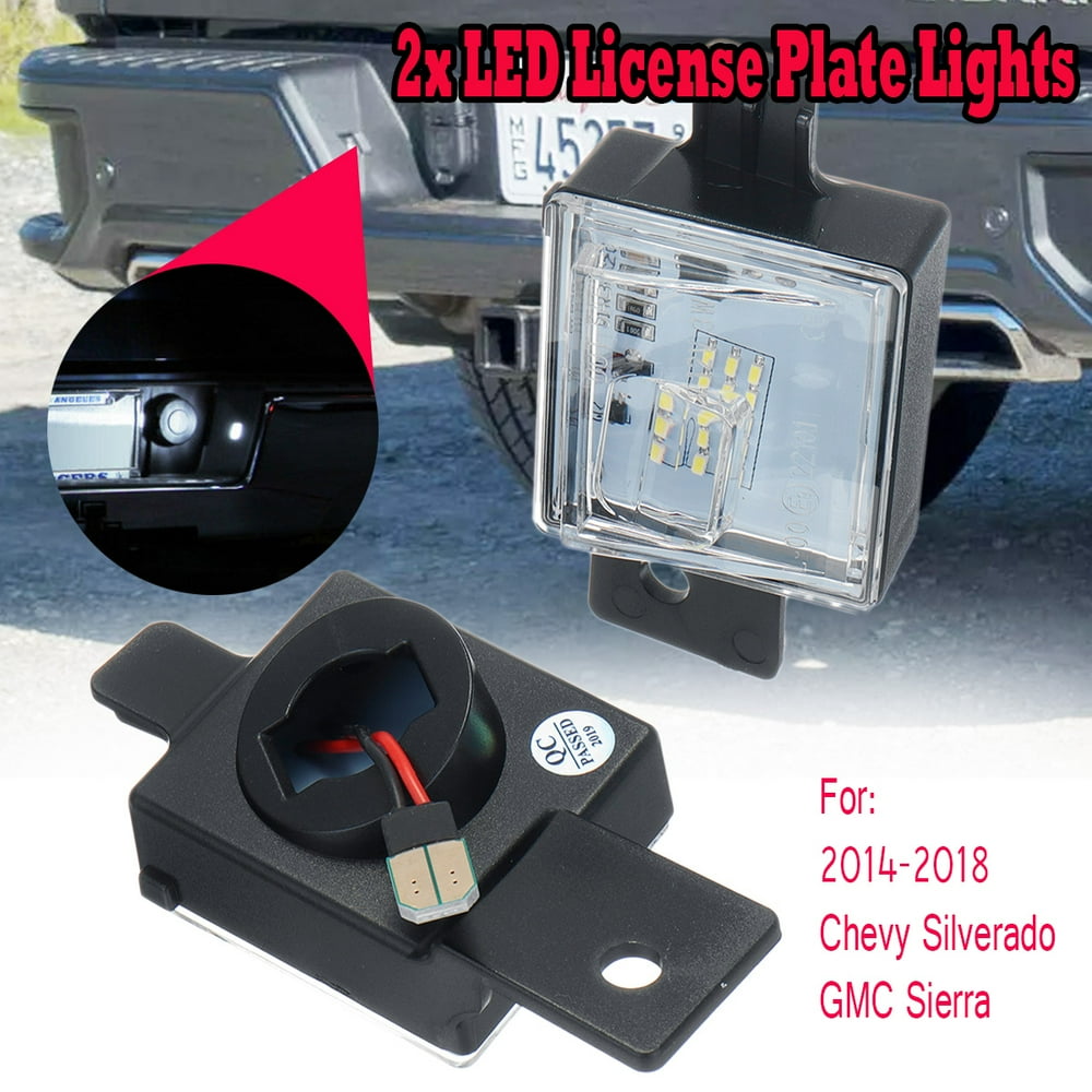 1 Pair LED Number License Plate Tag Light For Chevy Silverado Colorado