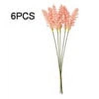 10pcs 6pcs Artificial Wheat Grass Bouquet Simulation Plant Decor wheat grass Home Office Fake Plant Table Ornament, Pink