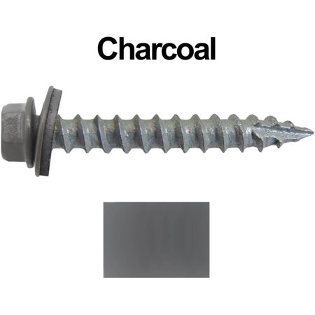 

Jake Sales Brand -14 x 1-1/2 Metal Roofing Screws ~250 - Hex Head - Typ 17 Tip - EPDM washer - CHARCOAL