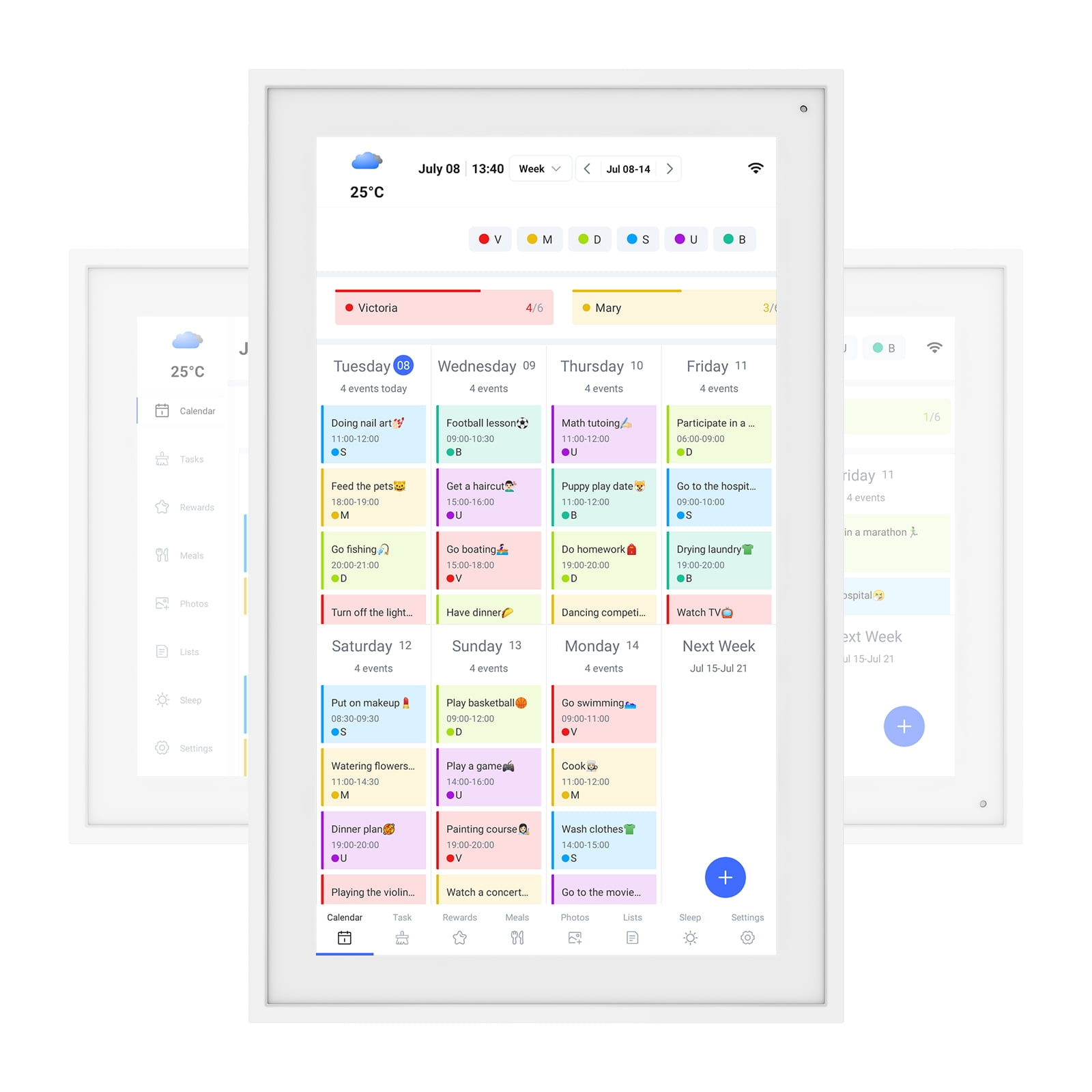 TABWEE Digital Calendar 15.6 Inch - Smart Chore Chart & Wall Planner, Electronic Calendar for Family, Meals, Photo Display, Wall/Desk Mount, Touch Screen, Gifts for Women Men