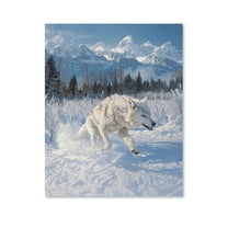 Strange White Wolf,Animals Art Poster Canvas- Perfect for Wall Artrations, Dining Room Decor, Bedroom Art, Wall Decor Living Room, Wall Art, Frameless 8x10inch