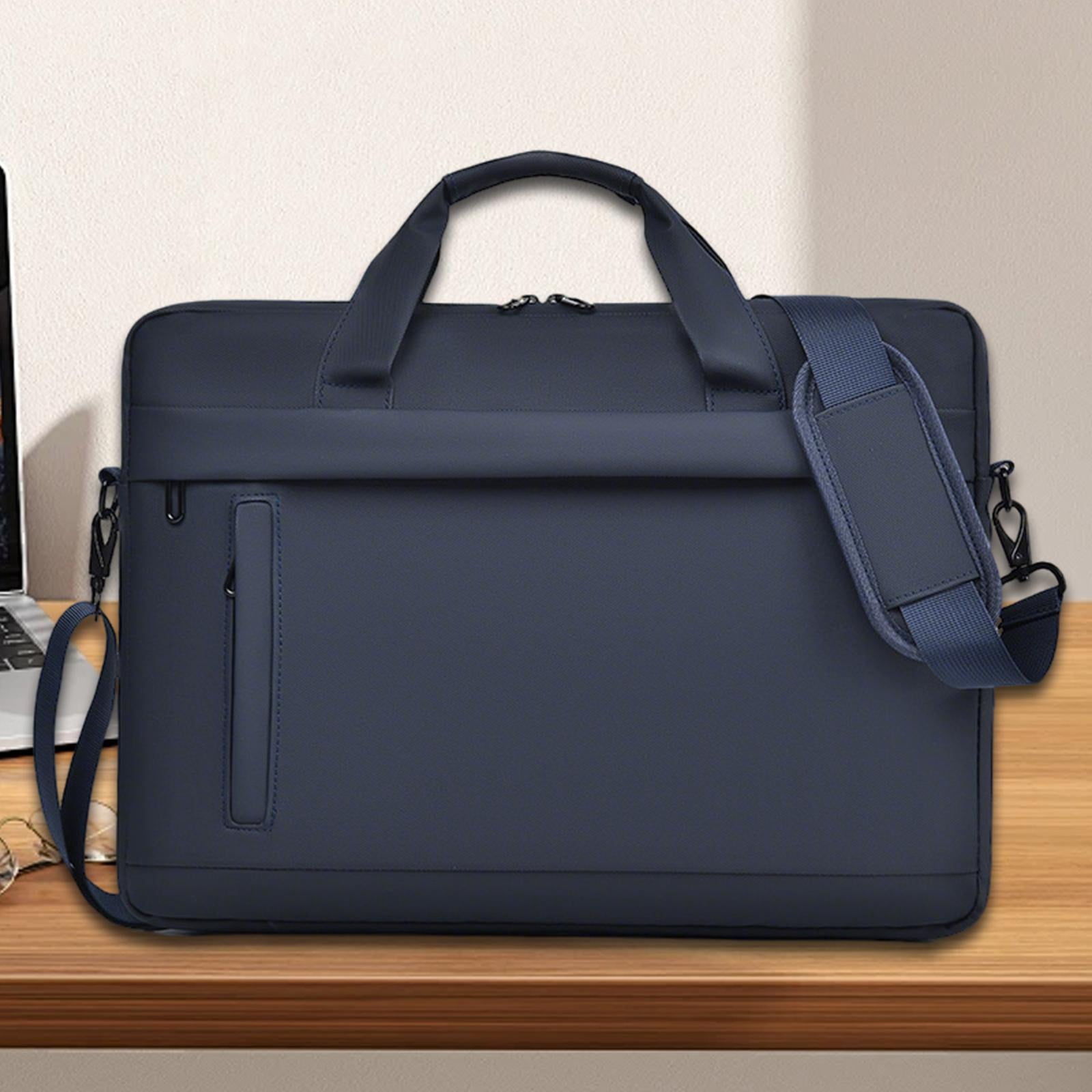 Wzmzjy Laptop Briefcase Shockproof Computer Carrying Bag for Business Travel Office Blue