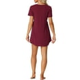 thumbnail image 3 of INSPIRAR CHIC Vestido de Noche para Mujeres Pijamas Camisón de Cuello en V Profundo Bata de Noche M Rojo, 3 of 5
