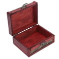 thumbnail image 2 of Caja de madera vintage para guardar anillos y pendientes con cerradura, 2 of 10