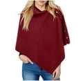 thumbnail image 1 of HongQid Women's Knitted Shawls Scarf Poncho Sweater with Buttons Lightweight Spring Fall Wraps, 1 of 6