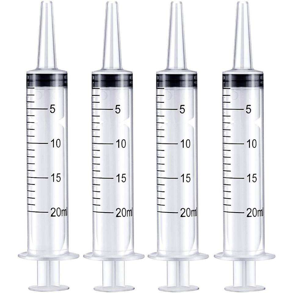 6 Jeringas De Recarga De Tinta De 20 Ml, Aguja De 2 Pulgadas, NO Reutilizar En Medicina