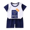 thumbnail image 2 of 2Pcs Baby Girls Outfit Clearance Toddler Kids Baby Boys Girls Fashion Cute Short SleevePrint Casual Suit, 2 of 3