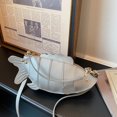 thumbnail image 5 of Hfppkn 3D Fish Shaped PU Leather Crossbody Bag Novelty Mini Shoulder Handbag for Party Daily Use 32x7x13cm Silver, 5 of 7