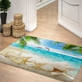 thumbnail image 2 of Beach Starfish Bathroom Rugs, Ocean Beach Bathroom Rugs Set Seaside Costal Scenery Landscape Non-Slip Bath Rugs Nautical Sea Scenic Sand Blue Sky Summer Bathroom Rug Mat 17x29inch, 2 of 3