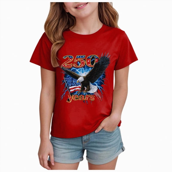 Gubotare 4th of July Toddler T Shirt 250th Anniversary USA Shirt - 2026 American Flag Retro Graphic Tee - Patriotic 4th of July T-Shirt 2T 3T (Red,2-3 Years)