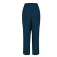 thumbnail image 5 of ZQUUVOU Women's Wide Leg Pants Plus Size Casual Cropped Pants for Women Blue, 5 of 8