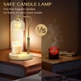 thumbnail image 2 of Candle Warmer Lamp with Timer Dimmer Adjustable Height for New Home Bedroom,Mothers Day Gifts,Vintage Home Decor for Scented Jar, Natural Wood, 2 of 6