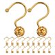 thumbnail image 1 of 24 ganchos para cortina de ducha: anillos de acero inoxidable para cortina de ducha de fácil deslizamiento, anillos decorativos de metal para baño de estilo moderno y rústico dorado, 1 of 6