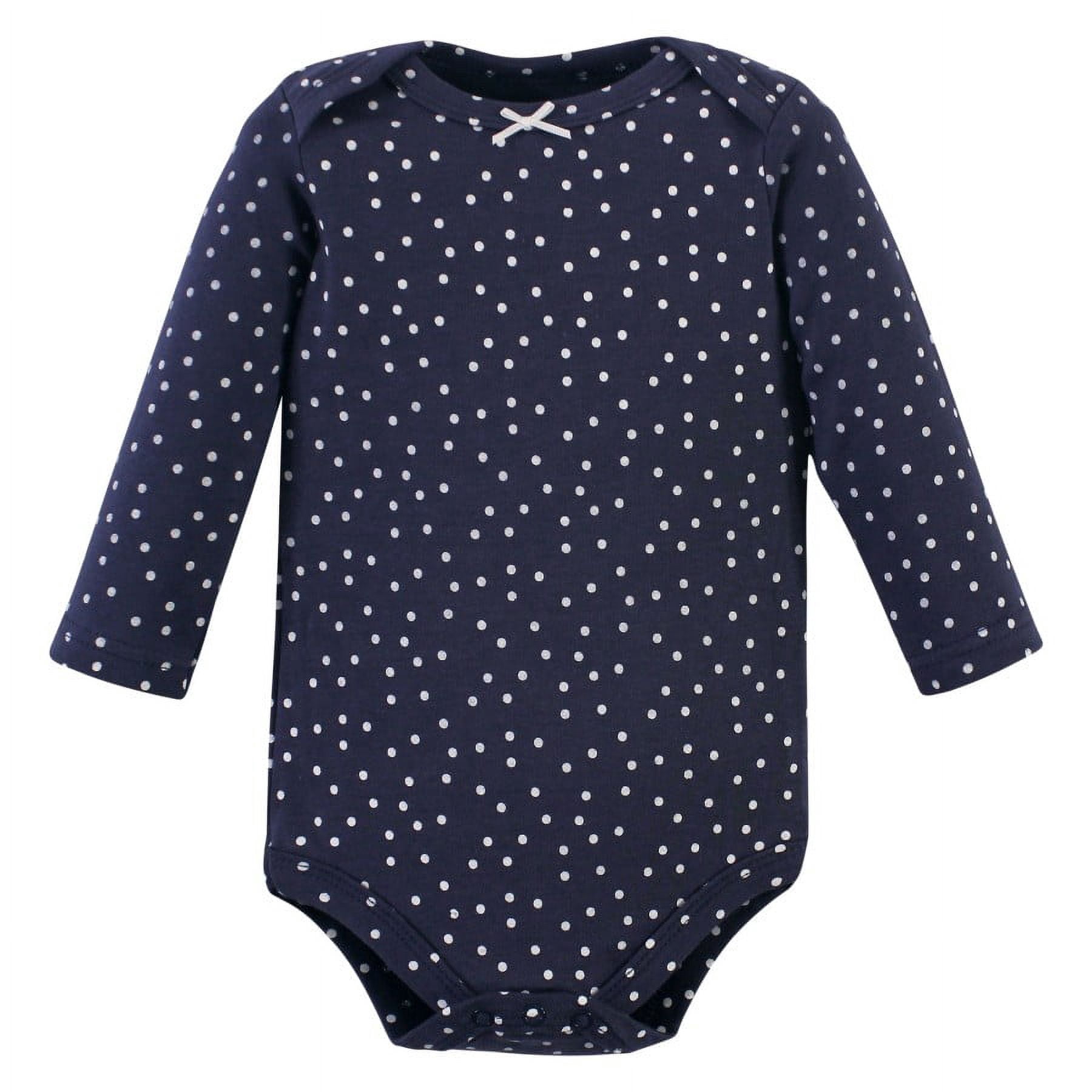 Hudson Baby Cotton Long-Sleeve Bodysuits, 3-Pack, Newborn- 24 Months