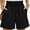 Black, variant on Chiclily Women's Shorts High Waist Drawstring Shorts Summer Loose Beach Shorts with Pockets, Gray L