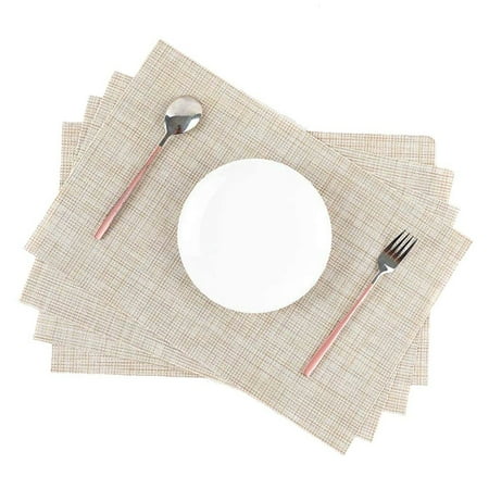 

Placemats Dinner Mats Set of 4 Table Mats Waterproof Easy to Clean Wipeable Washable Placemats for Dining Kitchen Decor