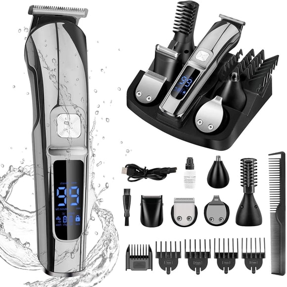 Cortapelo Hombre, Recortadora de Barba y Cortapelos Recargable USB,11 en 1 Máquina Cortadora para Hombre Máquina de Afeitar Cortapelos Nariz y Orejas Recortadora Precisi&oacu