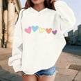 thumbnail image 5 of lnmuld Girls Hooded Sweatshirt Long Sleeve Pullover Top Soft Cozy Casual Outerwear for Kids Youth Toddler Winter Fall Fashion Size:4-5 Years, 5 of 8