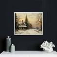 thumbnail image 4 of ONETECH  Vintage Christmas Wall Art Retro Cottage Rustic Nature Landscape Canvas Posters Winter Village Famous Painting Wall Art Prints Antique Farmhouse Aesthetic Wall Decor, 4 of 4