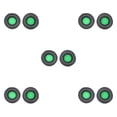 thumbnail image 3 of QualitChoice Coussinets d'Oreille pour Casque de Jeu Rond en Cuir Remplacement pour Skullcandy HES2.0 Vert 5Ensemble, 3 of 6