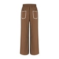 thumbnail image 4 of Womens Baggy Wide Leg Pants Casual Fall Trousers Palazzo Pants Drawstring High Waist Barrel Sweatpants With Pockets, 4 of 8