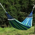 thumbnail image 2 of Outdoor And Indoor Use Hammock, Fast To Set Up Canvas Double Hammock With Matching Color Bag For Patio Garden Adventures (Wrinkle-resistant Canvas), 2 of 5