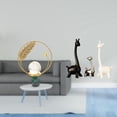 thumbnail image 2 of Estatua de bola de cristal con forma de alce, figura de ciervo, escultura de jirafa de cerámica, adorno de hierro con base estable, ideal para sala de, 2 of 8