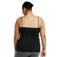 thumbnail image 2 of Women's Cotton Plus Size Camisole Tank Top - Black - X-Large, 2 of 2