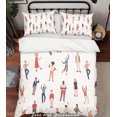 thumbnail image 1 of 3D Colorful People Quilt Cover Set Bedding Set Pillowcases 38, 1 of 2