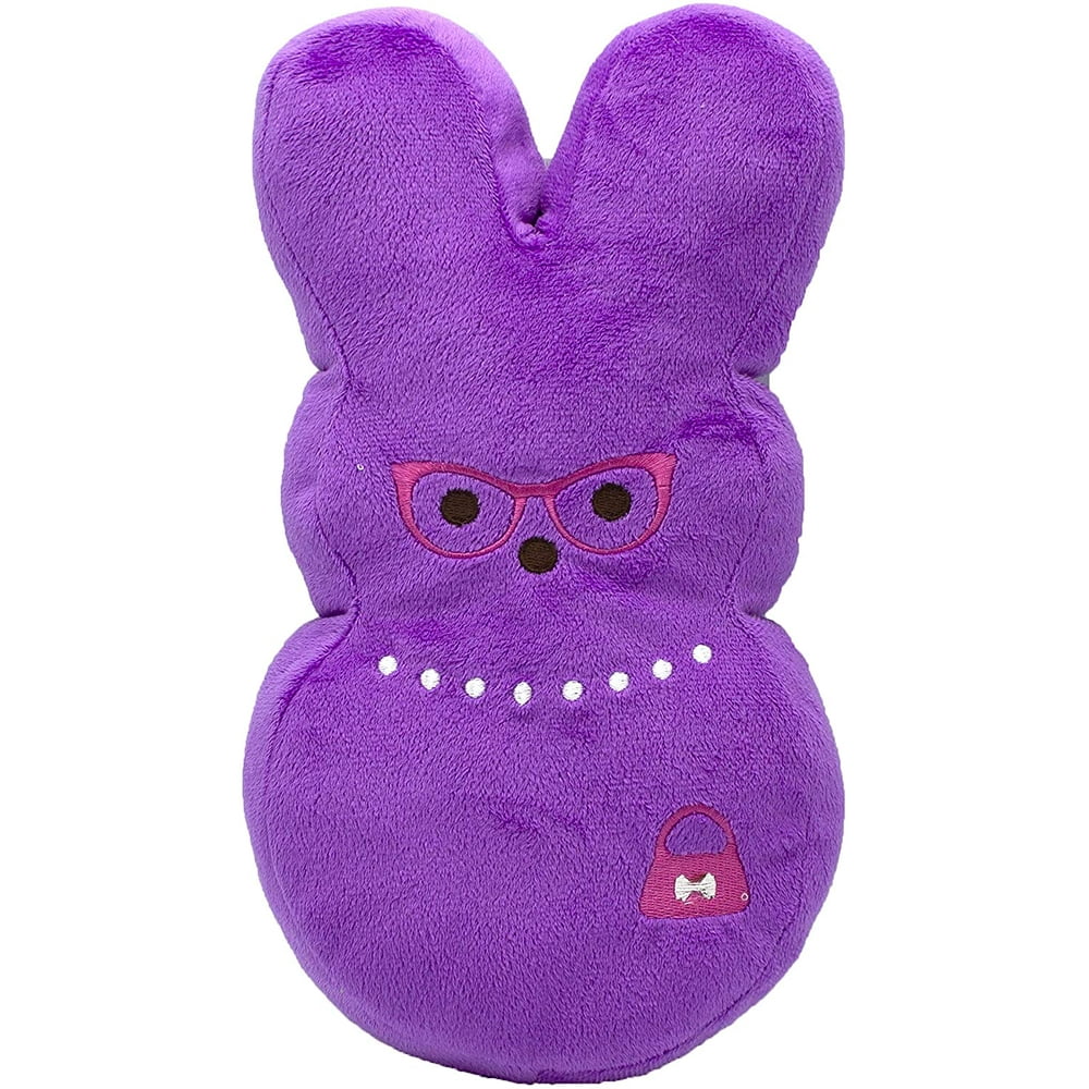 Peeps for Pets Plush Bunny Toy for Dogs, Purple Lady, Large Plush Dog