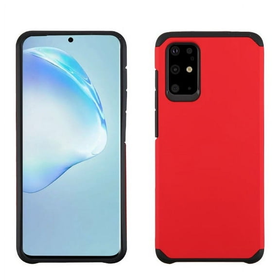 Samsung Galaxy S20 PLUS (6.7") Phone Case Protective Impact Shock Absorption Heavy Duty two Layers Hybrid Armor Rubber Rugged Silicone TPU Hard RED Ultra Slim Case Cover for Samsung Galaxy S20 
